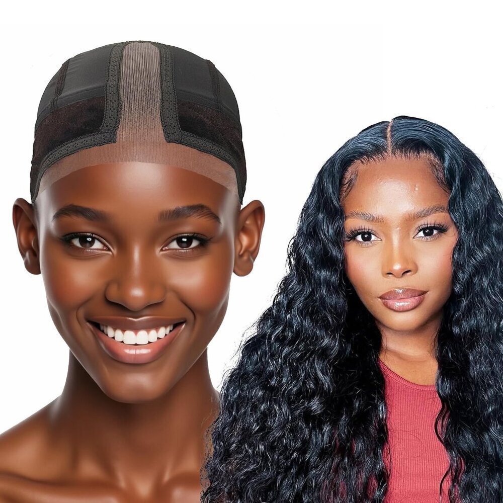 Wig Grip Cap Non Slip Adjustable Reusable Lace Front for Women Brown